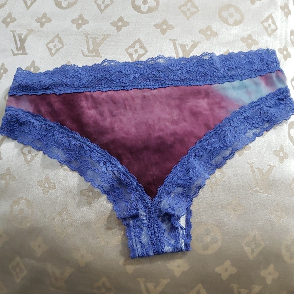 Blue and Purple Lace Trim Panties